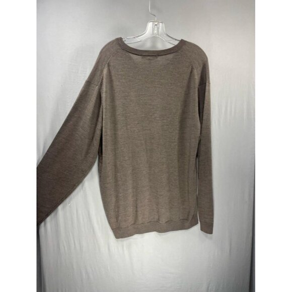 Hart Schaffner Marx 2XT Extra Fine Merino Wool Pullover V-Neck Sweater Beige - Picture 2 of 7